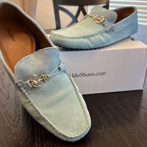 Aldo Shoes Men’s Blue Suede Driver/ Slip in Shoe. Size 13